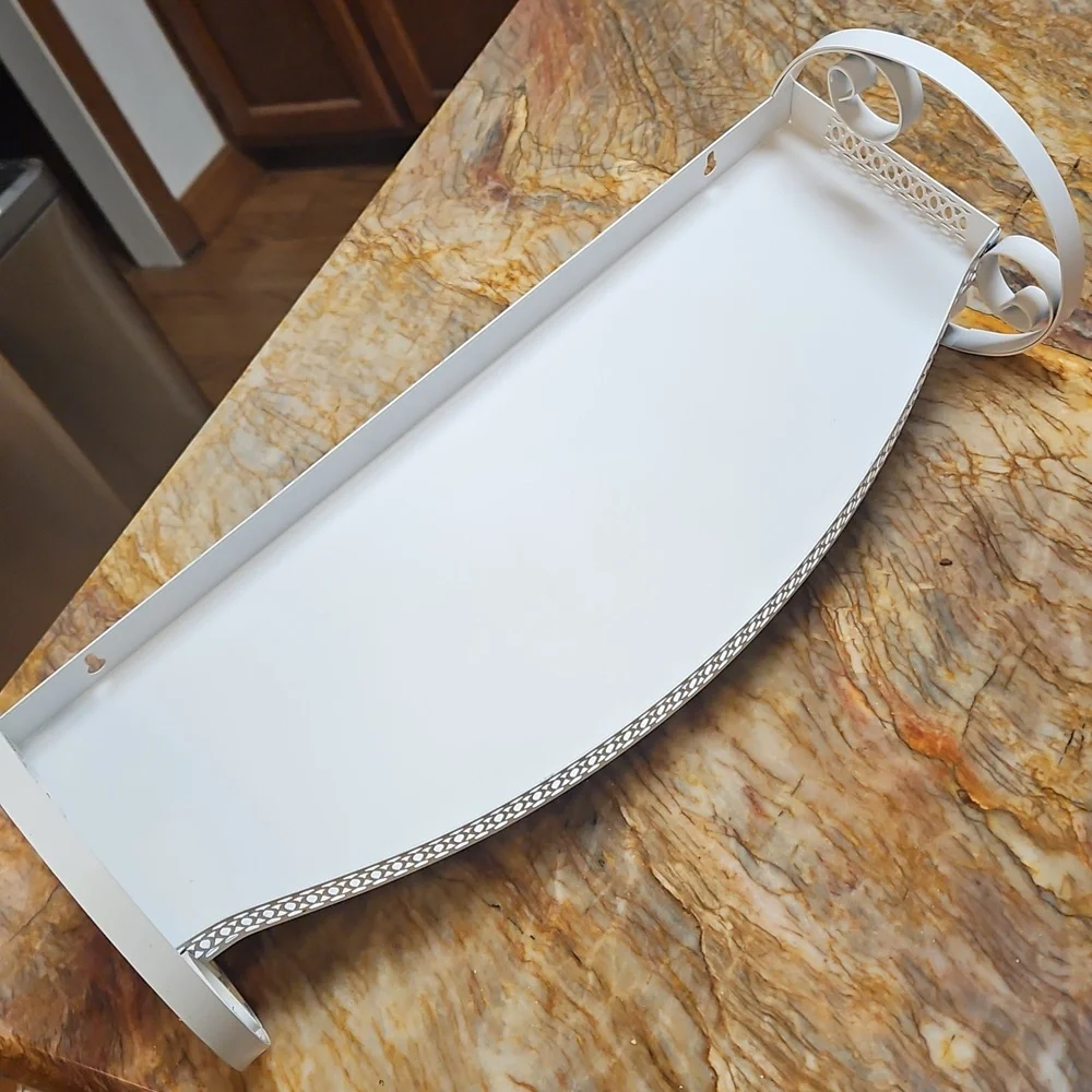 Vintage Metal Single Shelf & Towel Rack NEW